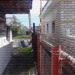 Houses near the fence