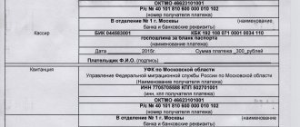 Квитанция об оплате госпошлины