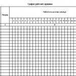 Sample working time schedule