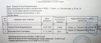 Sample certificate from a low-income family