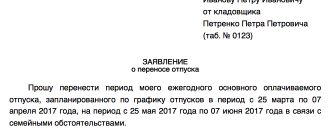 Образец уведомления об уменьшении дополнительного отпуска