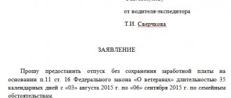 Рапорт на ветеранский отпуск военнослужащего образец на 2022