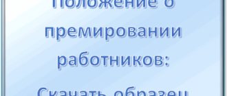 Regulations on bonus payments to employees: what the document should contain, how to draw it up, how to approve it