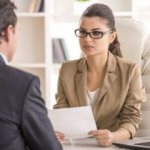 conducting an interview