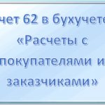 Account 62 “Settlements with buyers and customers” in accounting: what is reflected, account characteristics, accounting entries