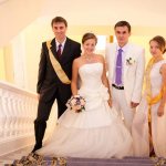 Best man and bridesmaid at a wedding